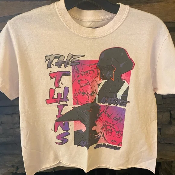 Star Wars Anime Light Pink Crop Top Youth Size S - Picture 1 of 4